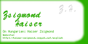 zsigmond haiser business card